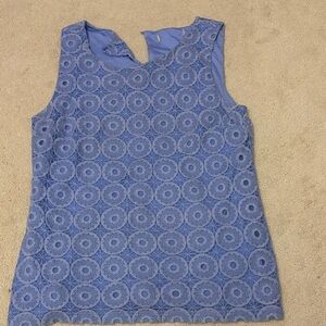 Elegant Blue Lace Women's Top